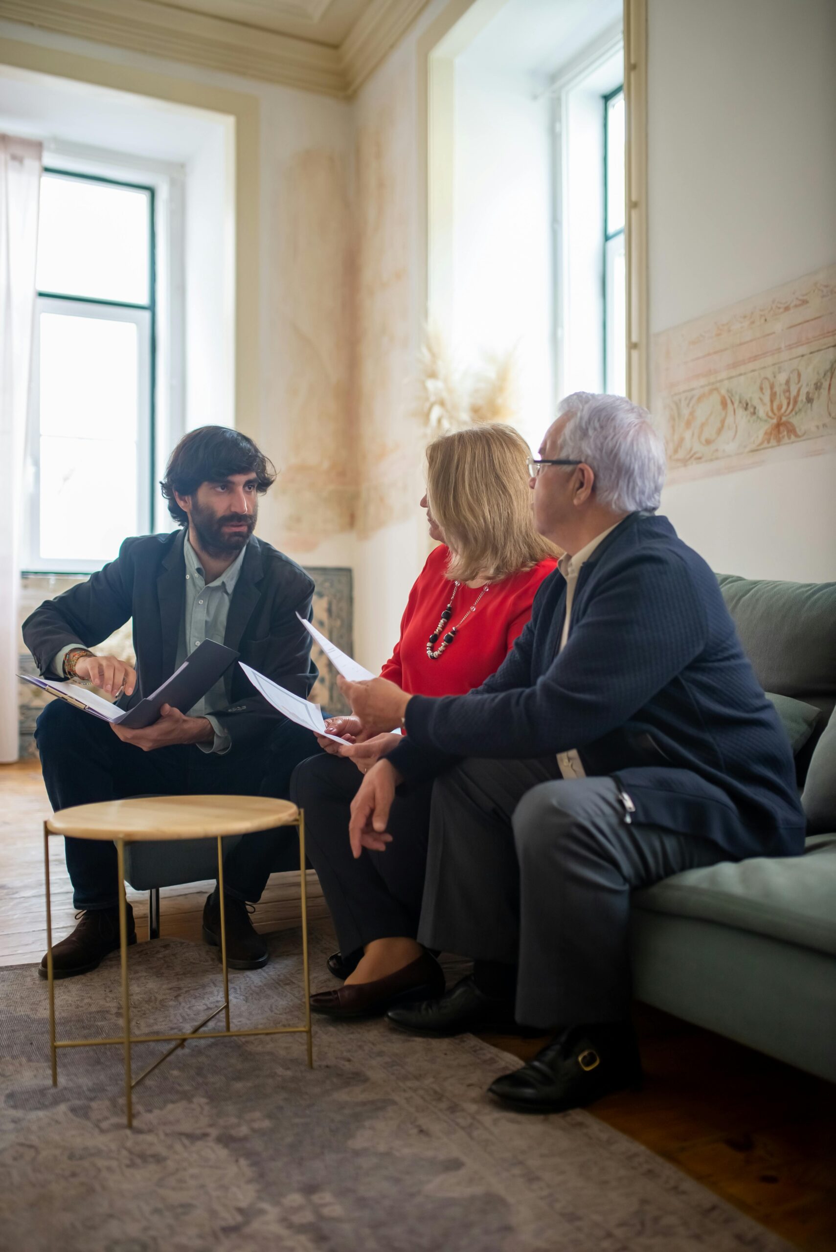 Attorney explaining estate planning documents to Arkansas couple